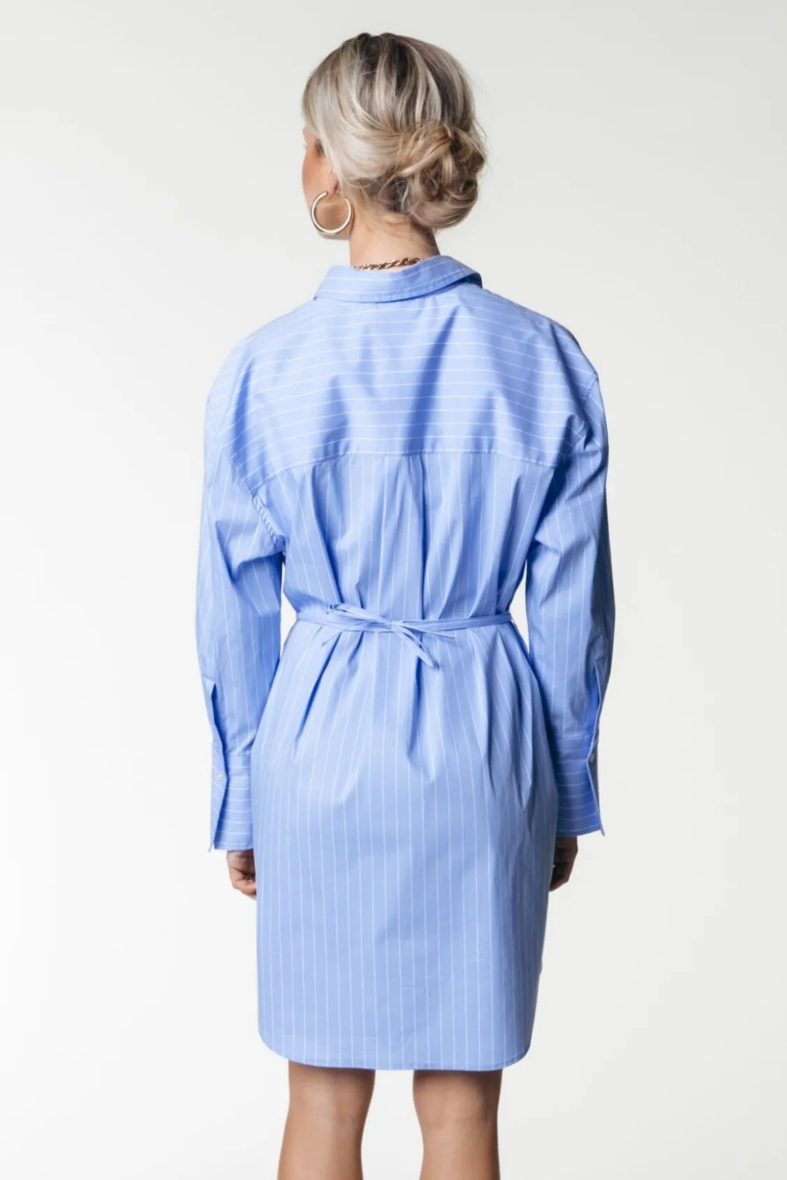 Jurken<Colourful Rebel Brienna Striped Blouse Dress | Blue