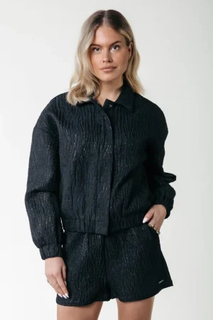 Shorts<Colourful Rebel Florence Zebra Jacquard Short | Black