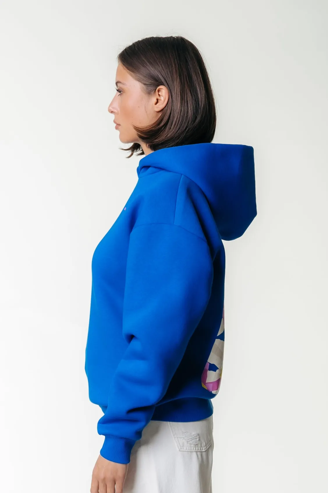 Hoodies<Colourful Rebel Flower Square Hoodie | Blue