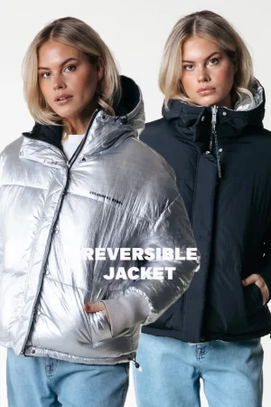 Jassen | Blazers<Colourful Rebel Isado Reversible Puffer Jacket | Black