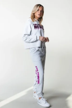 Broeken<Colourful Rebel Joelle Logo Jogger Pants | Light grey melange Lightgreymelange