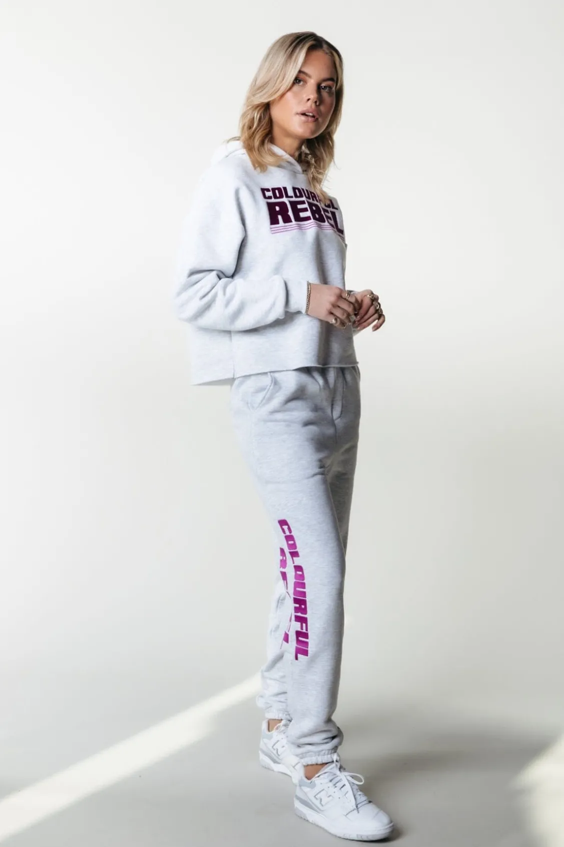 Broeken<Colourful Rebel Joelle Logo Jogger Pants | Light grey melange Lightgreymelange