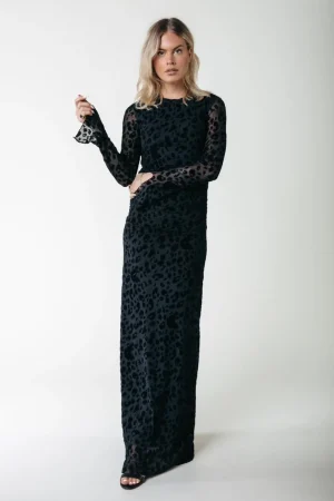 Jurken<Colourful Rebel Maude Leopard Maxi Dress | Black