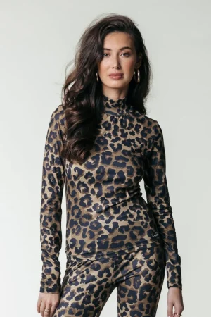 Tops<Colourful Rebel Neyo Leopard Top | Warm Brown Warmbrown