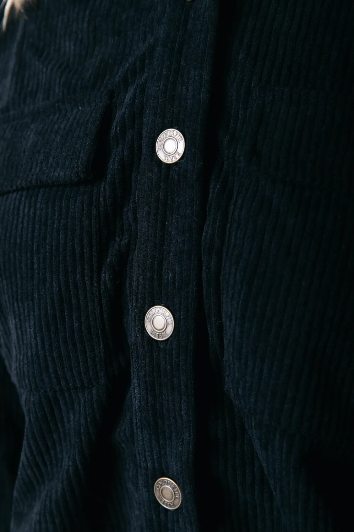 Blouses<Colourful Rebel Olle Corduroy Blouse | Black