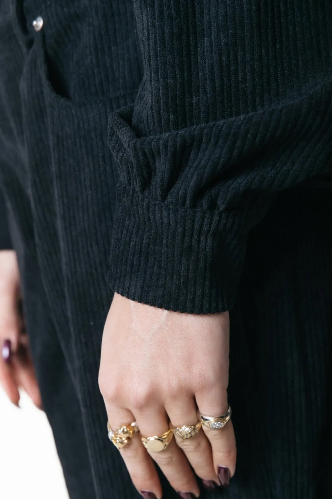 Blouses<Colourful Rebel Olle Corduroy Blouse | Black