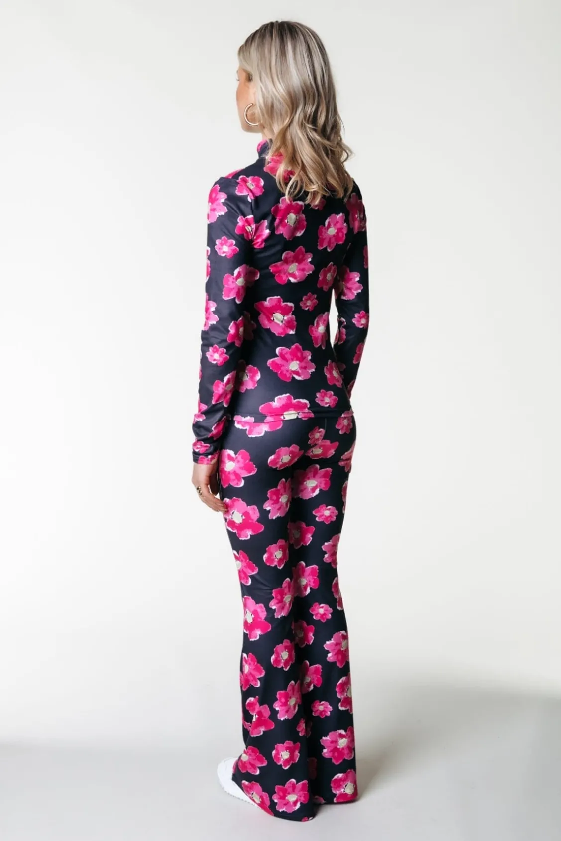 Broeken<Colourful Rebel Poppy Flower Flare | Bright pink Brightpink