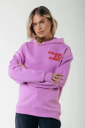 Hoodies<Colourful Rebel Puff Logo Hoodie | Medium Violet Mediumviolet