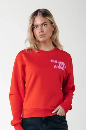 Truien<Colourful Rebel Puff Logo Sweat | Scarlet Red Scarletred