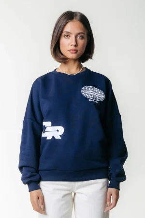 Truien<Colourful Rebel Racer Logo Sweat | Dark Navy Darknavy
