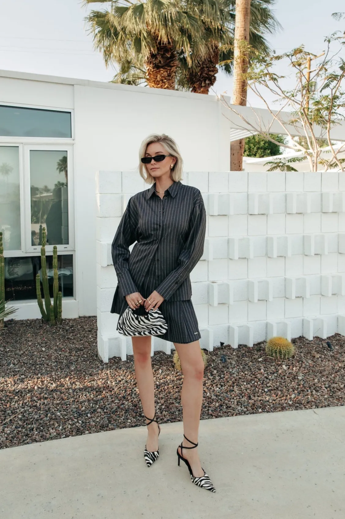 Blouses<Colourful Rebel Talia Pinstripe Blouse | Dark Anthracite Darkanthracite