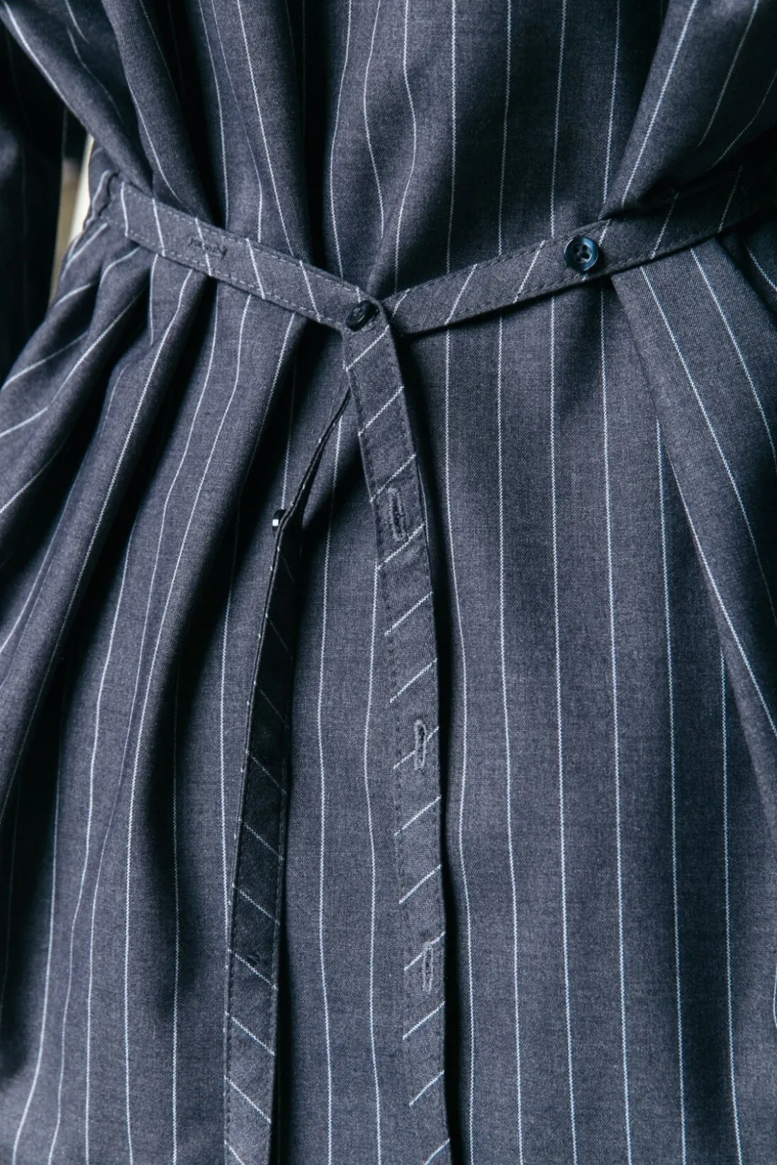 Blouses<Colourful Rebel Talia Pinstripe Blouse | Dark Anthracite Darkanthracite