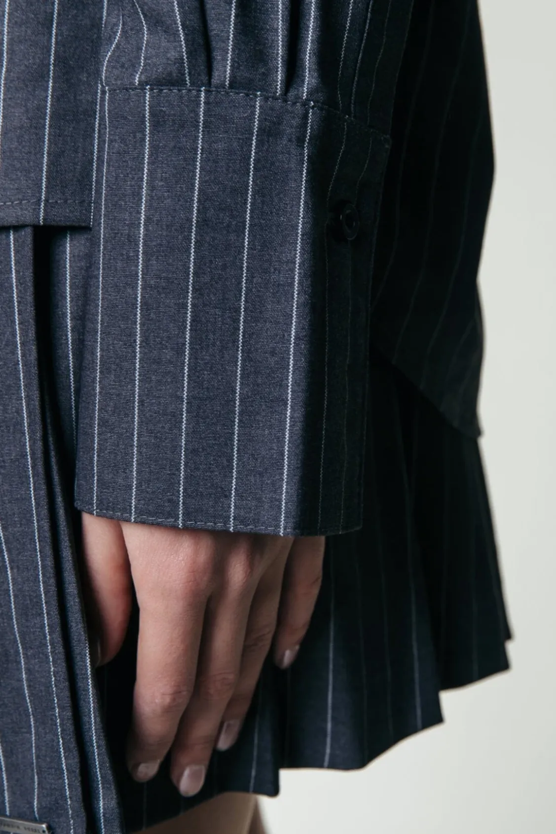 Blouses<Colourful Rebel Talia Pinstripe Blouse | Dark Anthracite Darkanthracite