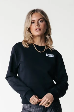 Truien<Colourful Rebel Uni Label Sweat | Black