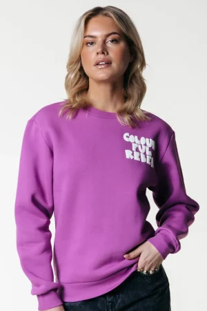 Truien<Colourful Rebel Wave Logo Sweat | Violet Pink Violetpink